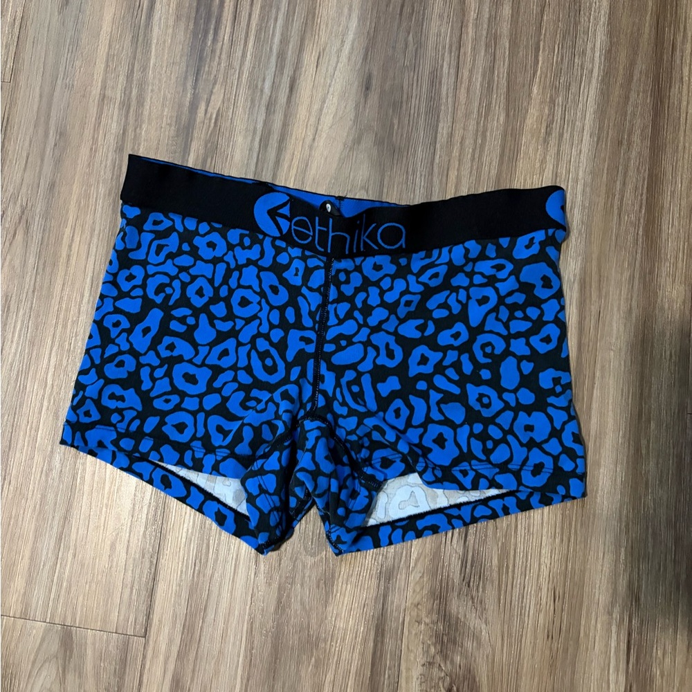 Ethika Black & Blue Leopard Print Boxer Briefs